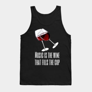 wine glass with music Tank Top